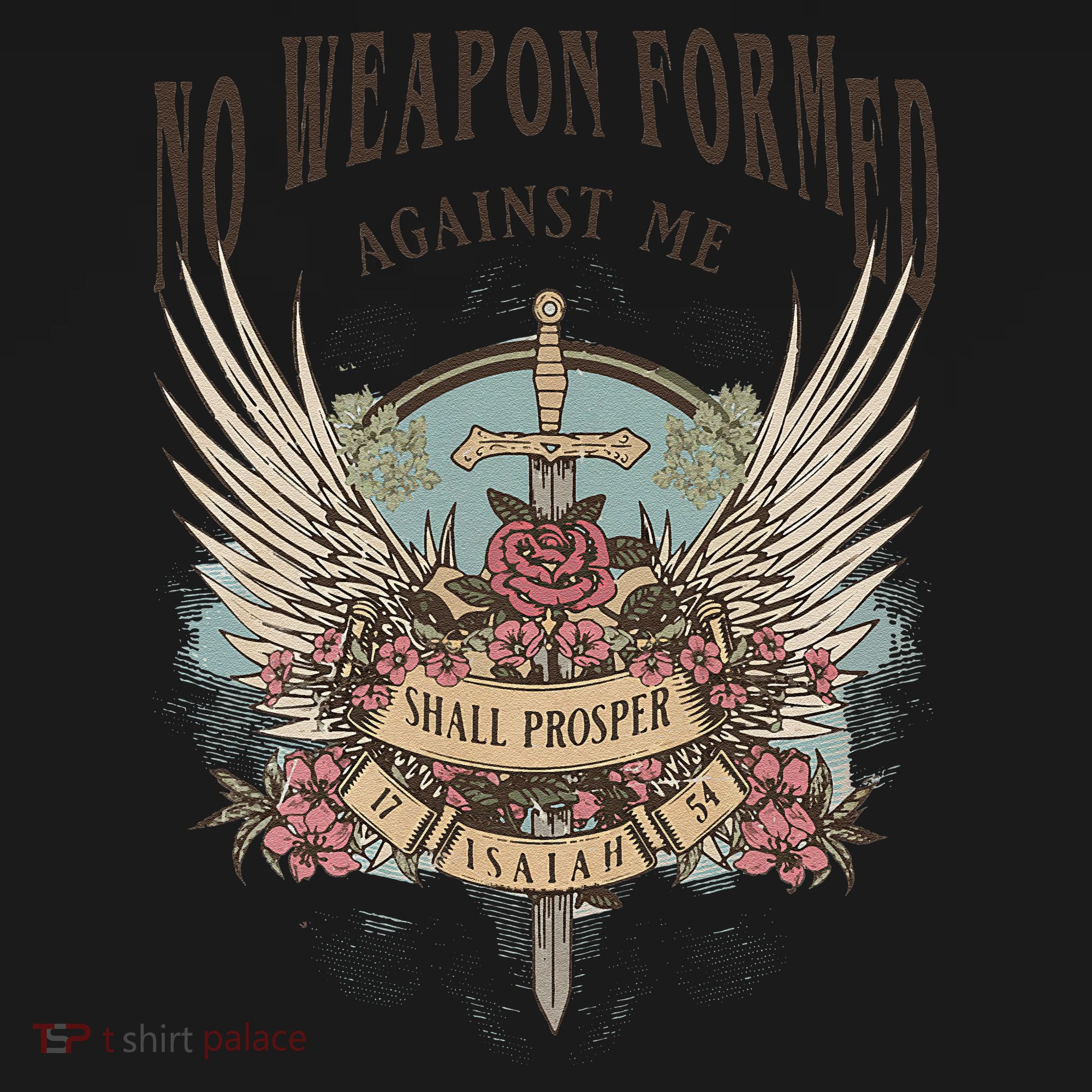 Boho No Weapon Formed Against Me Shall Prosper Christian Tote Bag