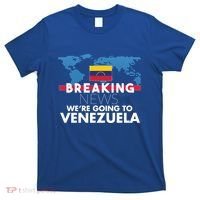 Breaking News WeRe Going To Venezuela Family Trip Matching Funny Gift T-Shirt thumb 0