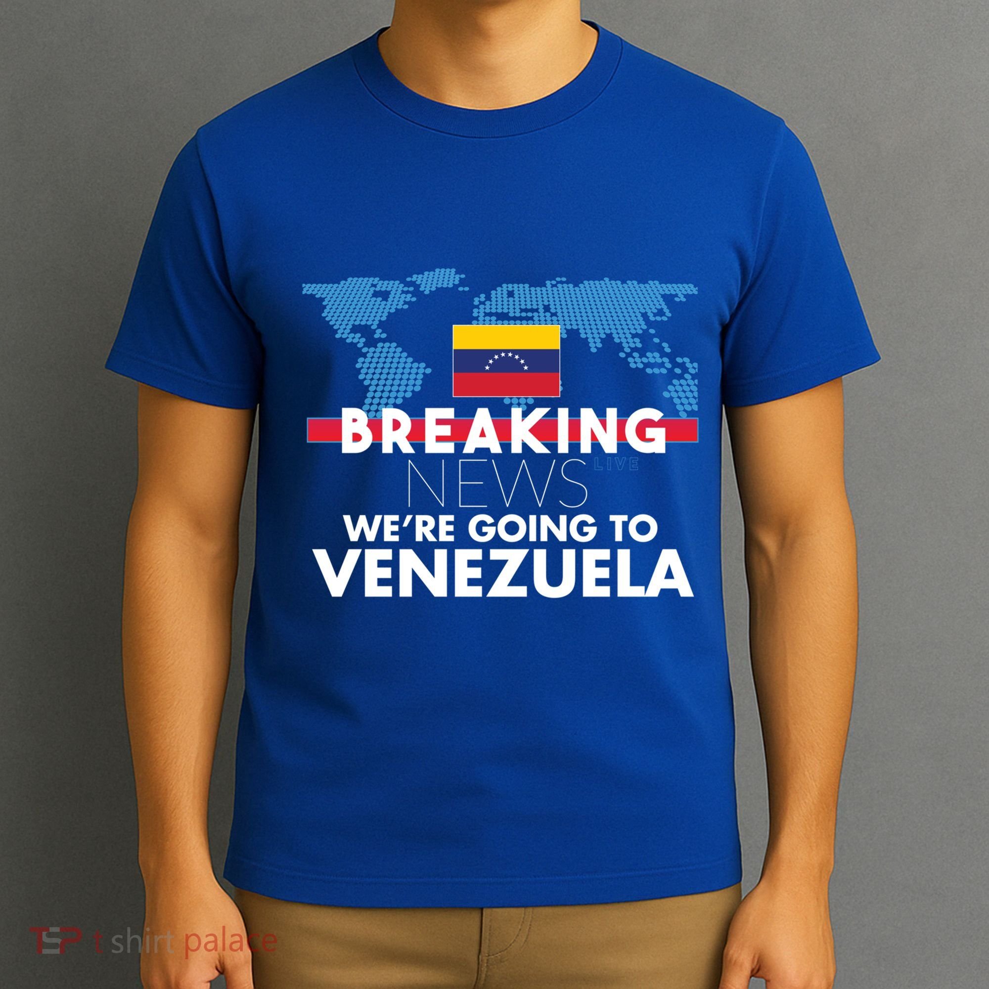 Breaking News WeRe Going To Venezuela Family Trip Matching Funny Gift T-Shirt