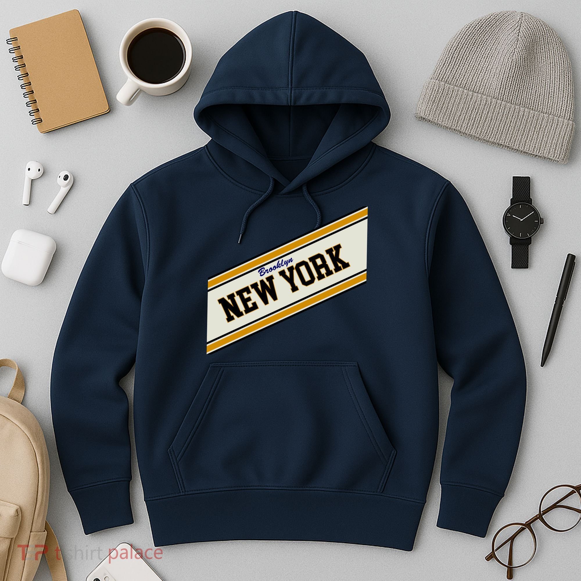 Brooklyn New York Varsity Logo Hoodie