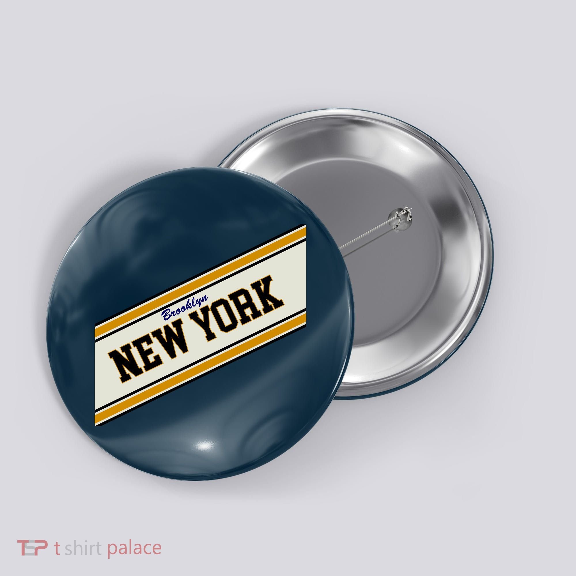 Brooklyn New York Varsity Logo Button