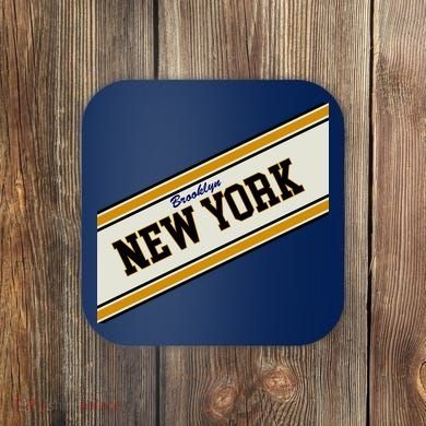 Brooklyn New York Varsity Logo Coaster