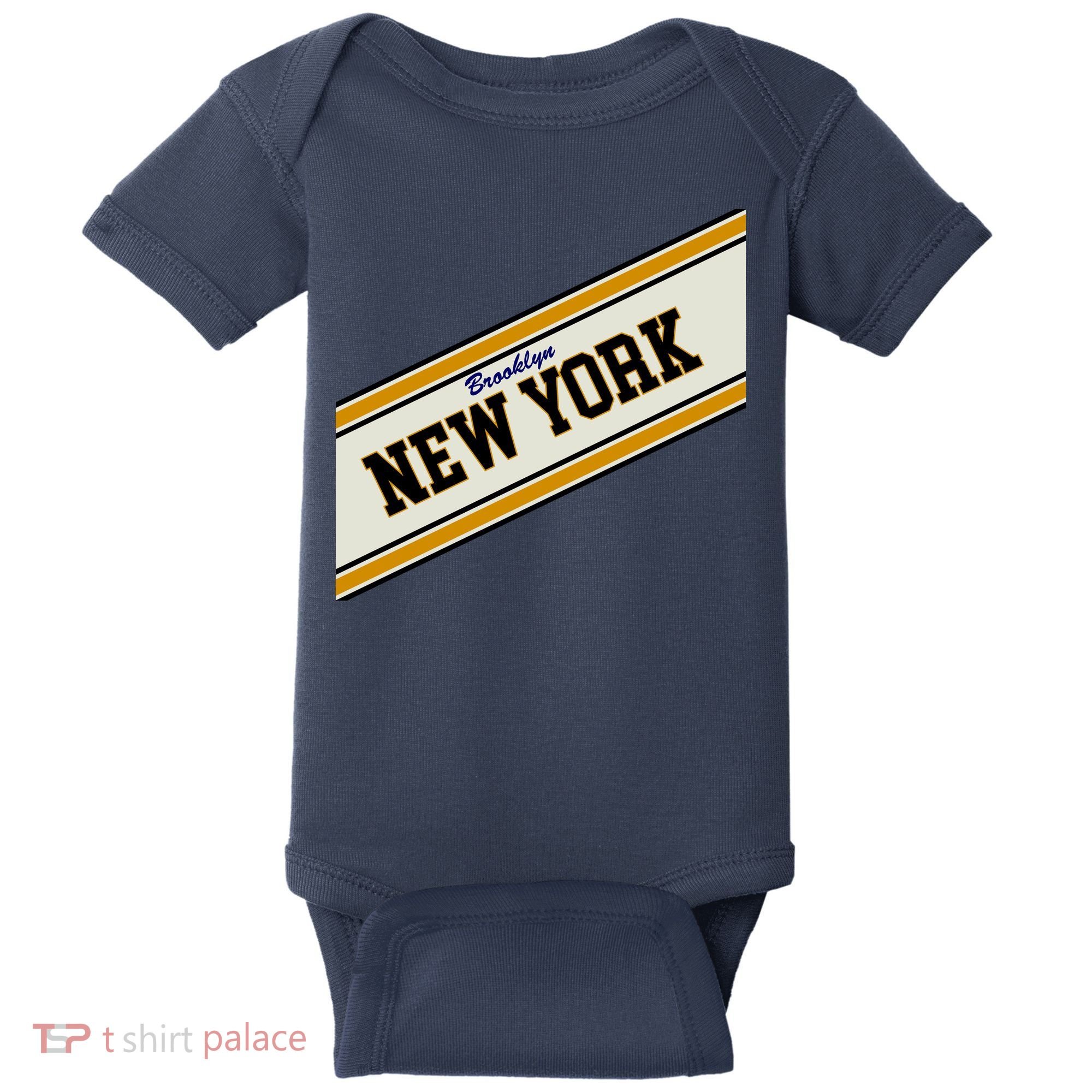 Brooklyn New York Varsity Logo Baby Bodysuit