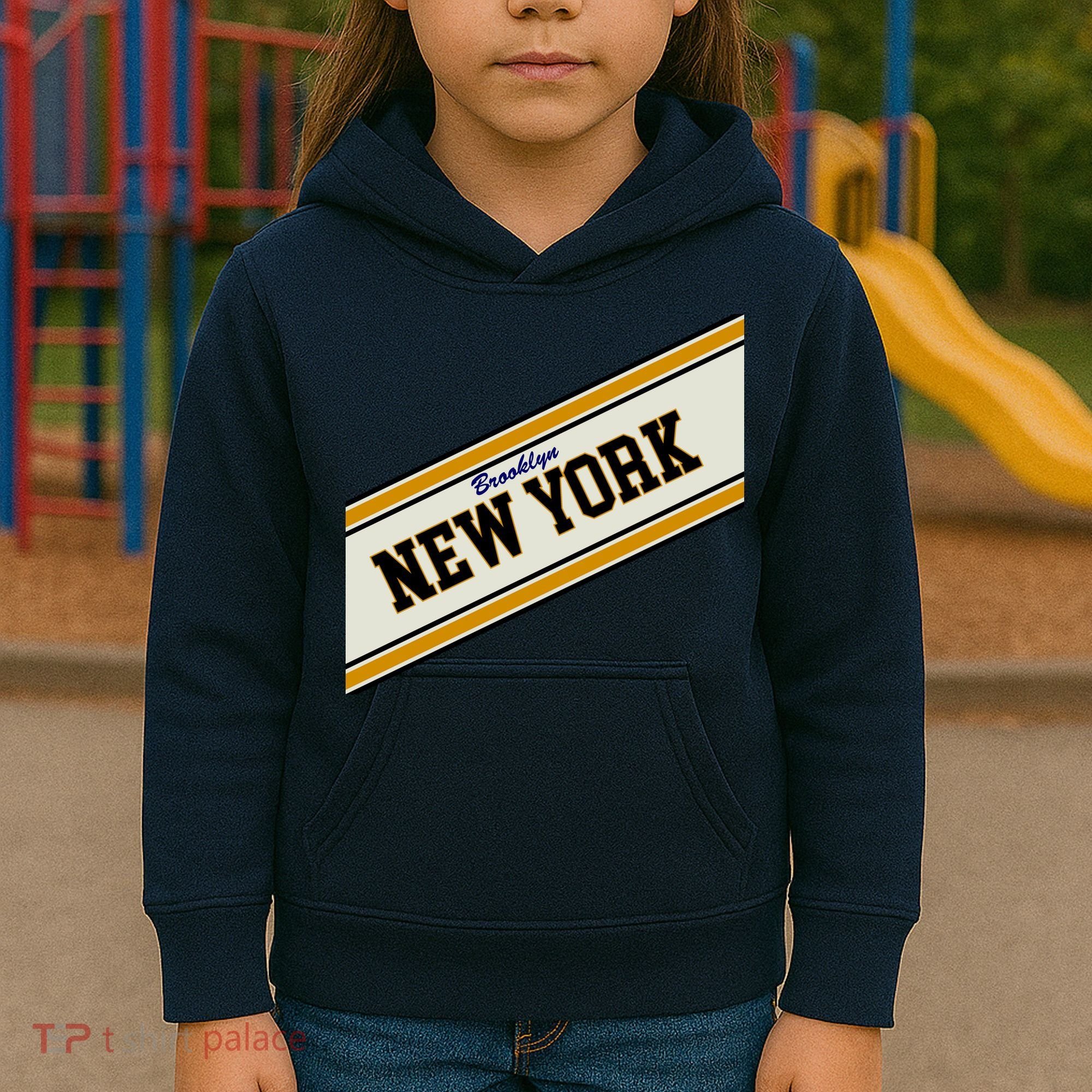 Brooklyn New York Varsity Logo Kids Hoodie