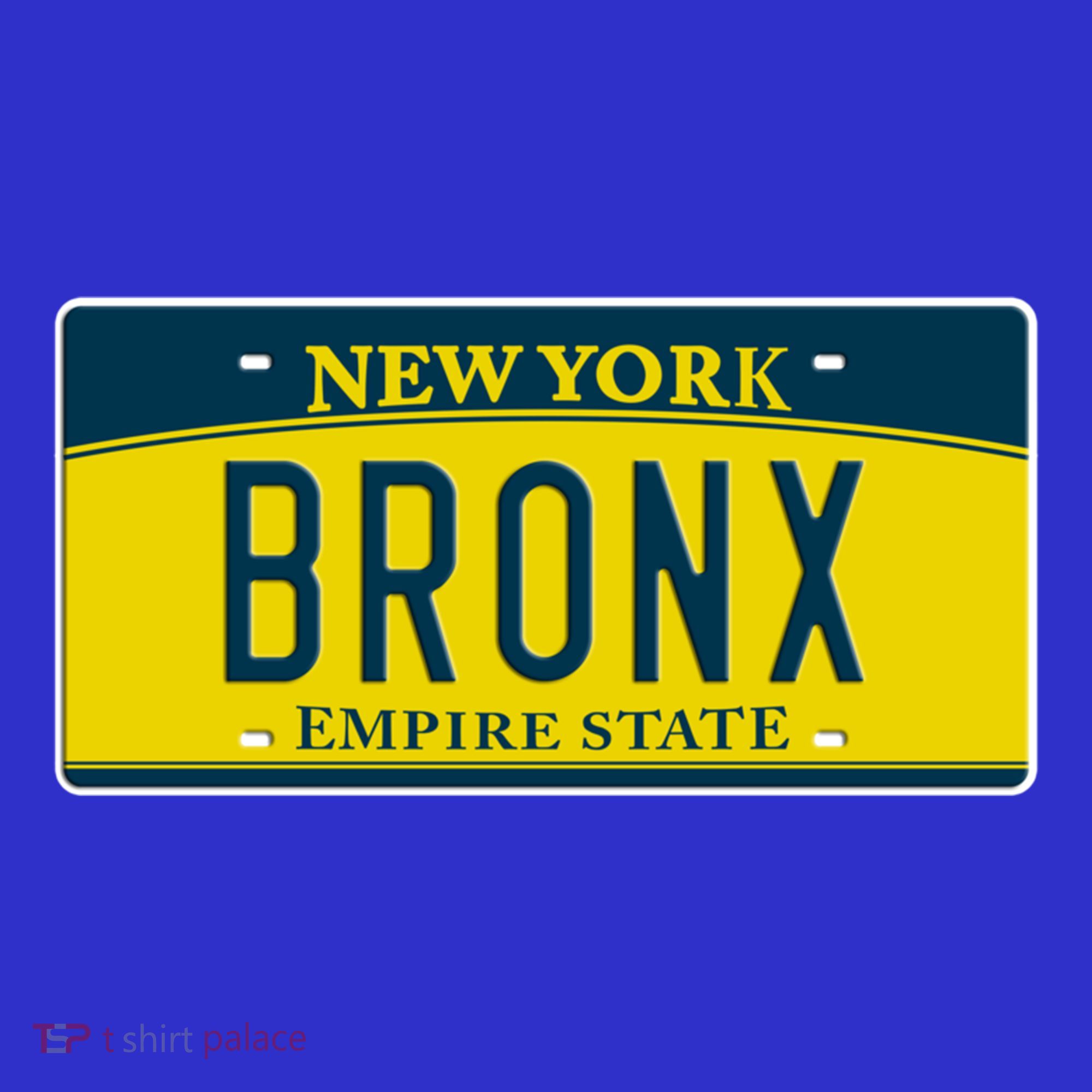 Bronx New York Ny Neighborhood Hometown License Plate Funny Gift T-Shirt