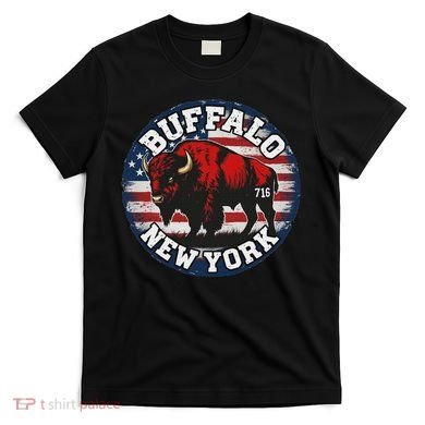 Buffalo New York 716 Area Code Bison Wny Bflo Pride T-Shirt