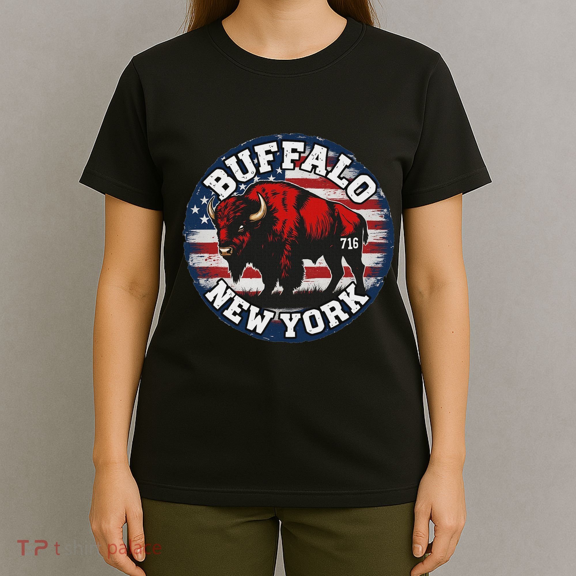 Buffalo New York 716 Area Code Bison Wny Bflo Pride T-Shirt