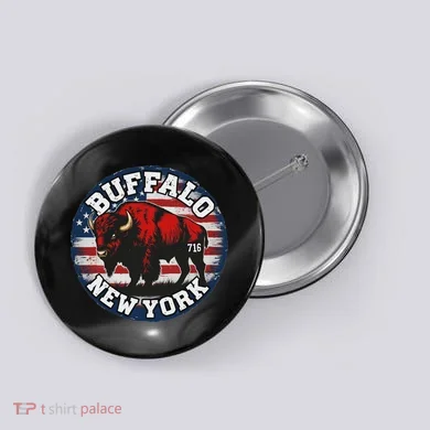 Buffalo New York 716 Area Code Bison Wny Bflo Pride Button