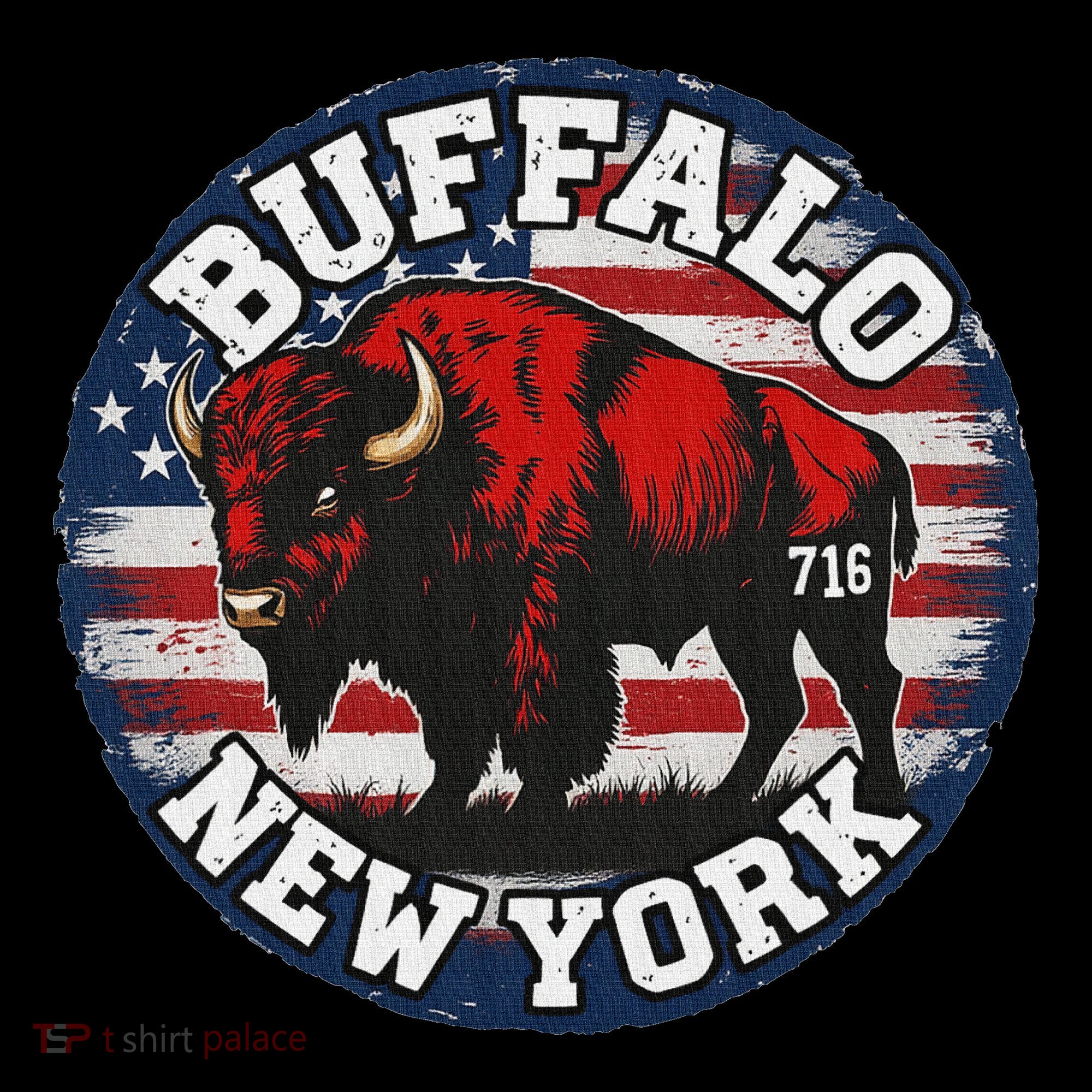 Buffalo New York 716 Area Code Bison Wny Bflo Pride Bucket Hat