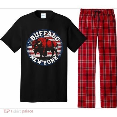 Buffalo New York 716 Area Code Bison Wny Bflo Pride Pajama Set