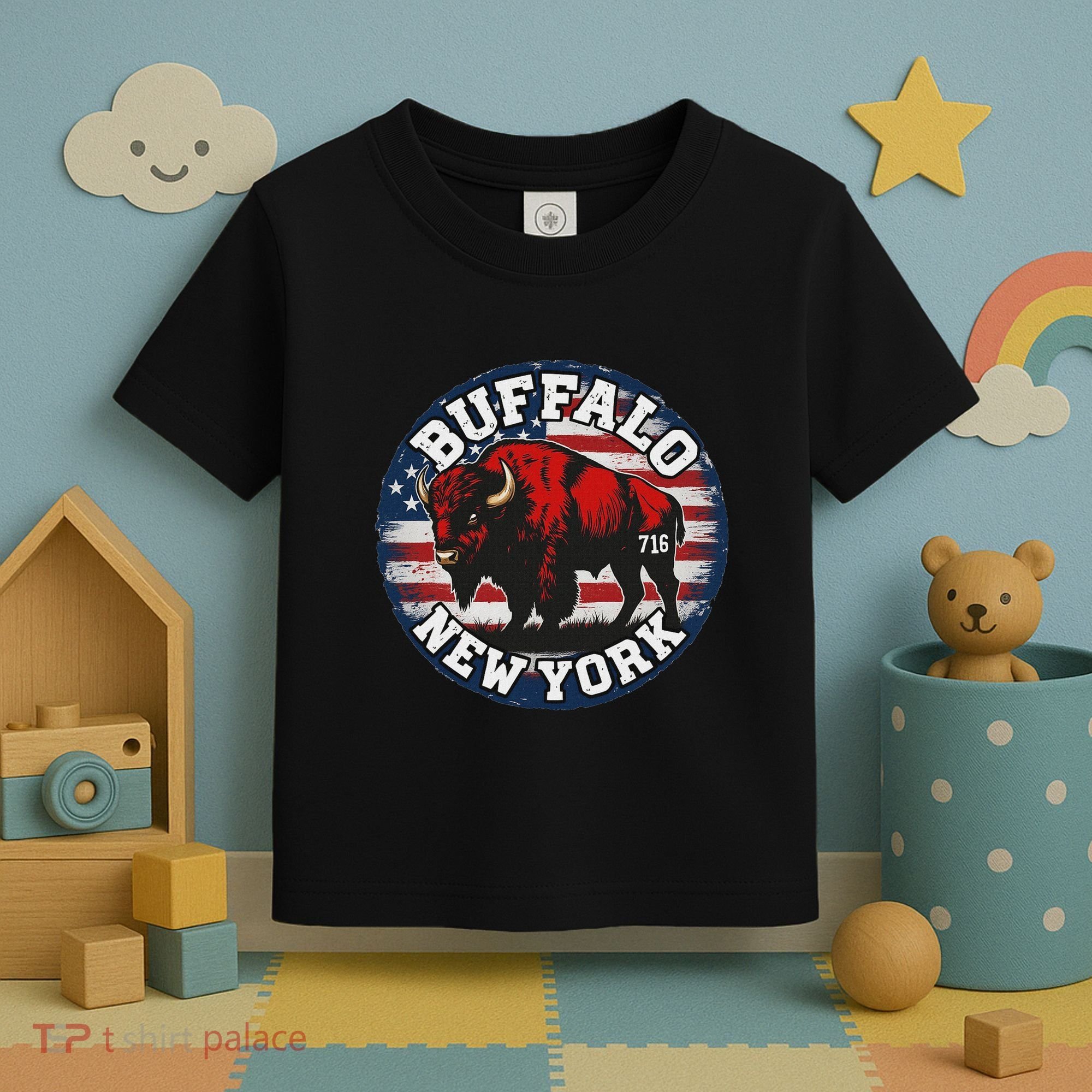 Buffalo New York 716 Area Code Bison Wny Bflo Pride Toddler T-Shirt