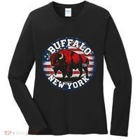 Buffalo New York 716 Area Code Bison Wny Bflo Pride Women's Long Sleeve Shirt thumb 0
