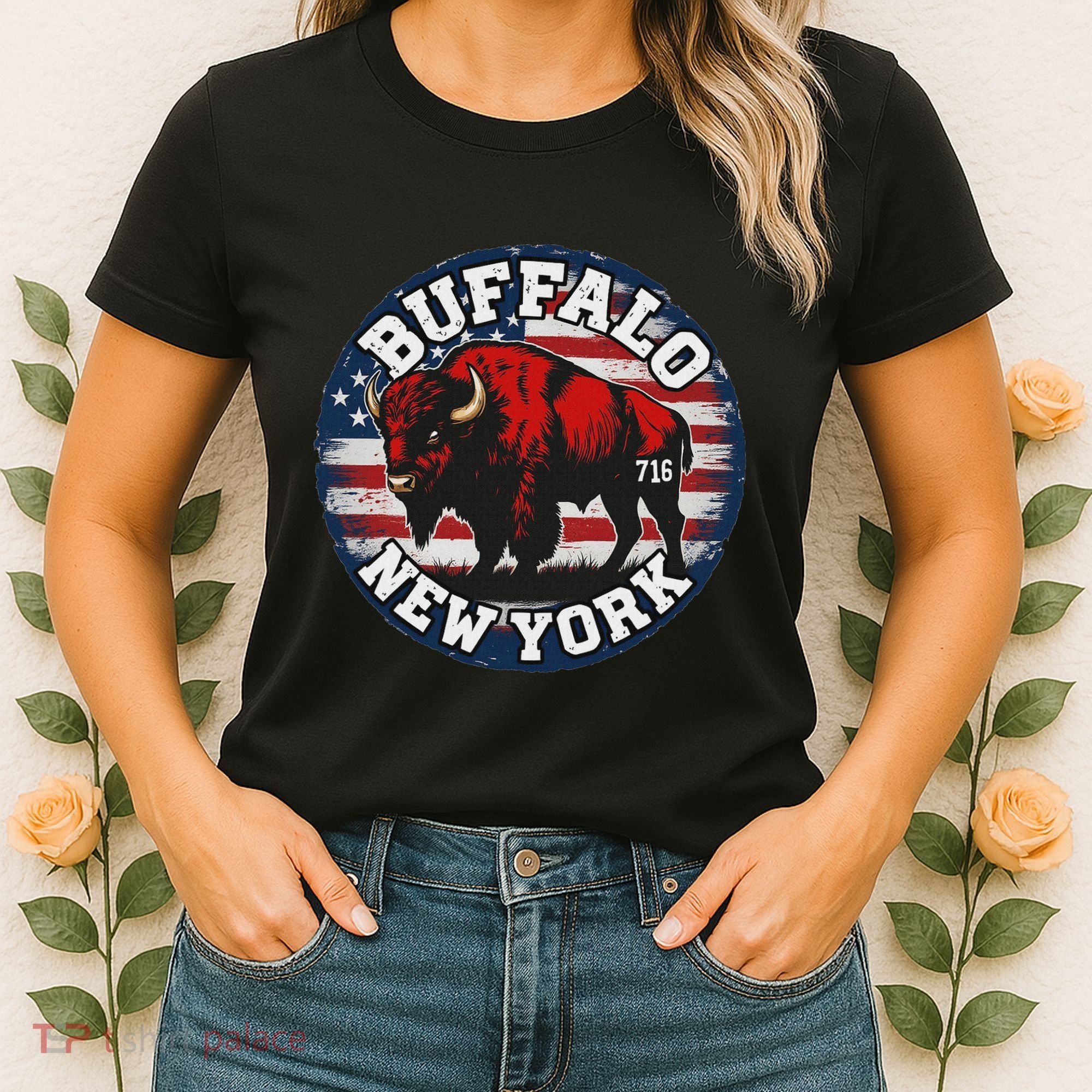 Buffalo New York 716 Area Code Bison Wny Bflo Pride Women's T-Shirt