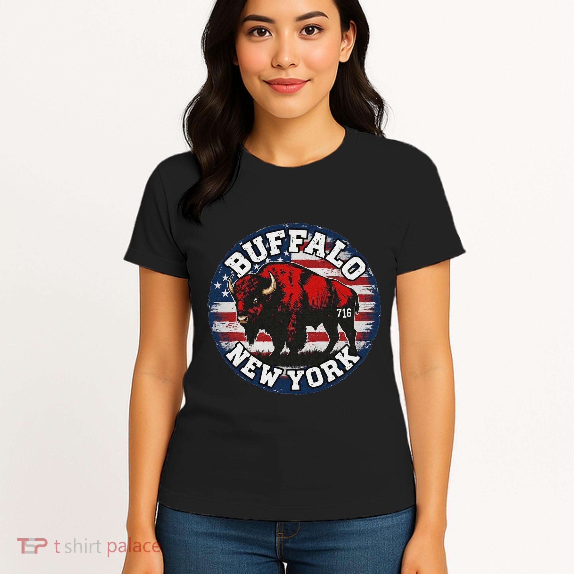 Buffalo New York 716 Area Code Bison Wny Bflo Pride Women's T-Shirt