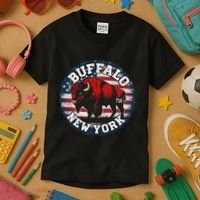Buffalo New York 716 Area Code Bison Wny Bflo Pride Kids T-Shirt thumb 3