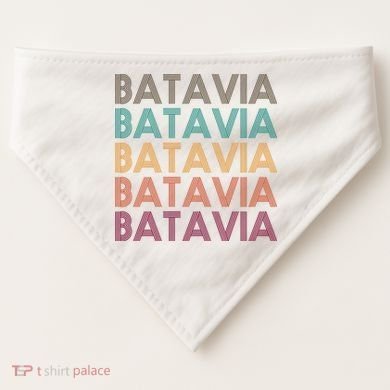 Batavia New York Retro USA-Made Doggie Bandana