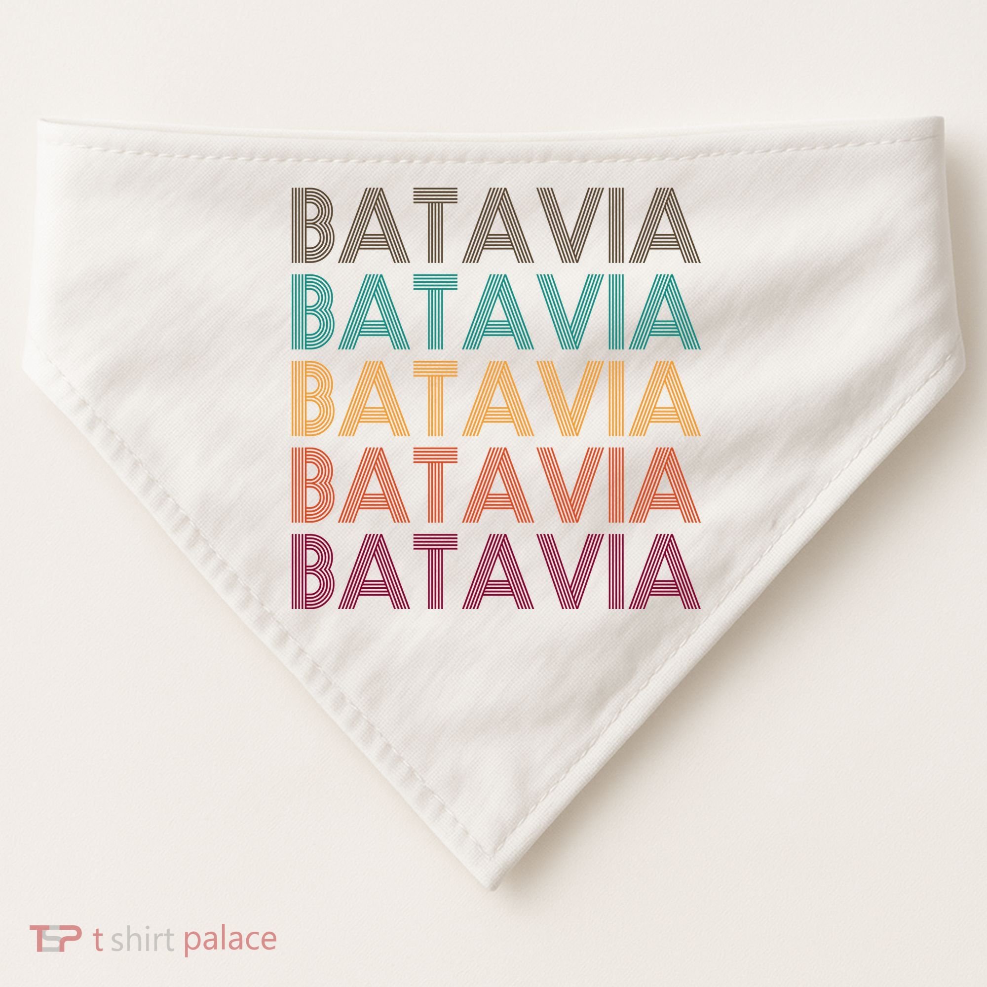 Batavia New York Retro USA-Made Doggie Bandana