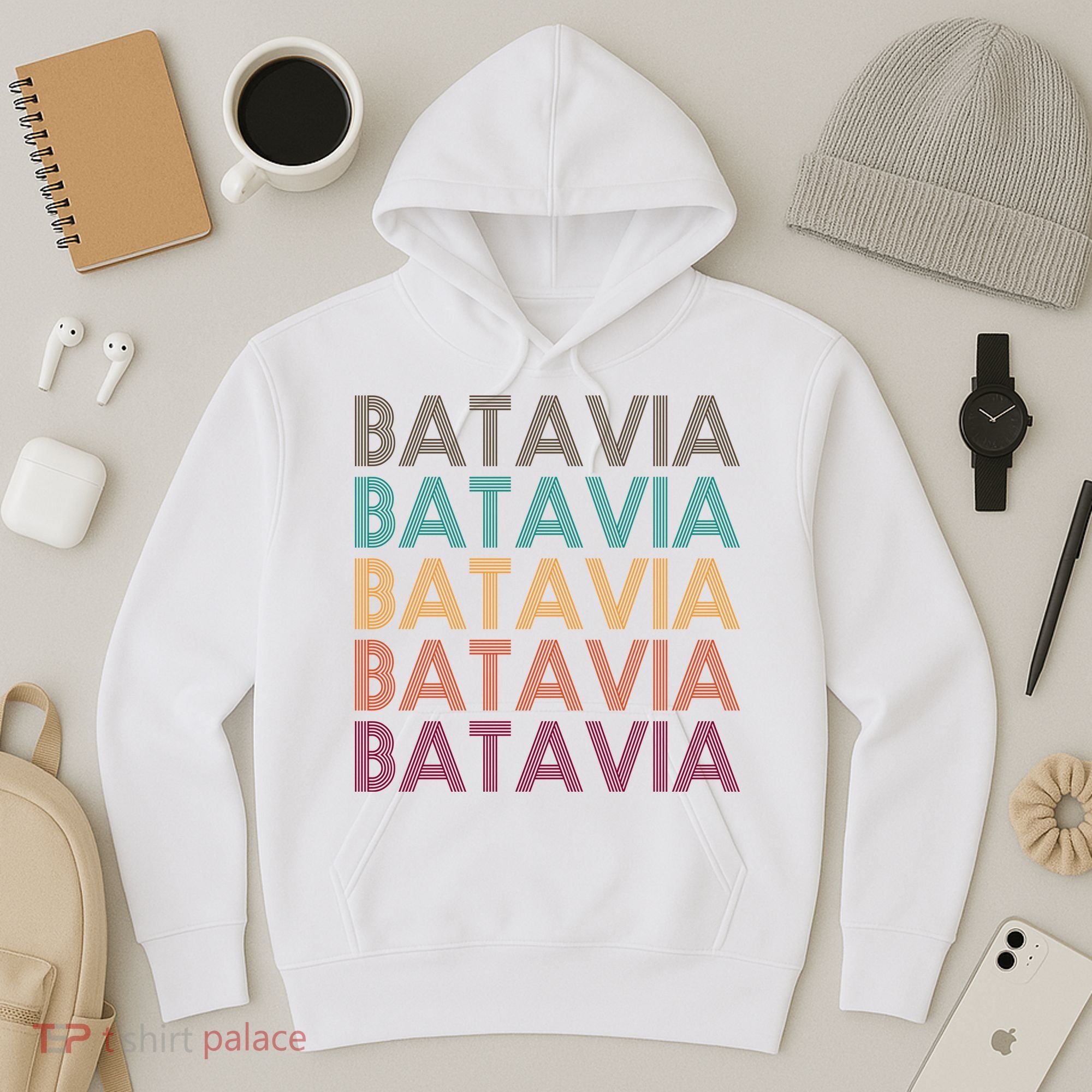Batavia New York Retro Hoodie