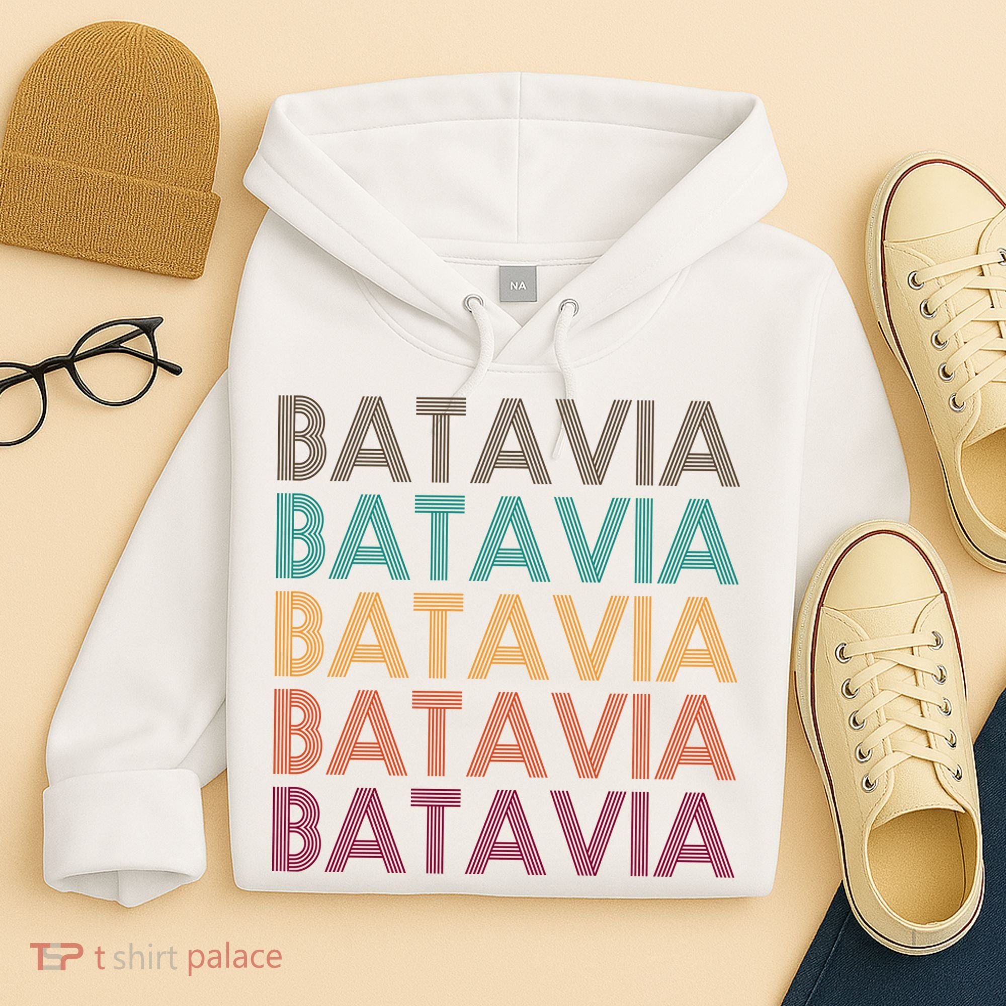 Batavia New York Retro Hoodie