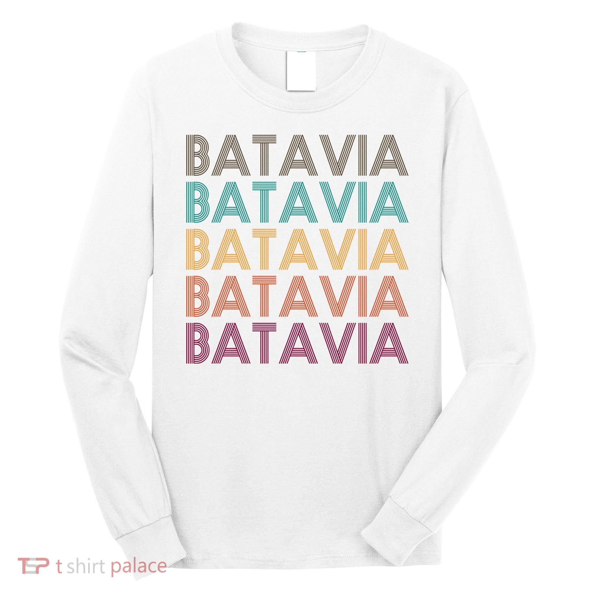 Batavia New York Retro Long Sleeve Shirt
