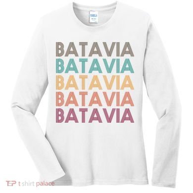 Batavia New York Retro Women's Long Sleeve Shirt