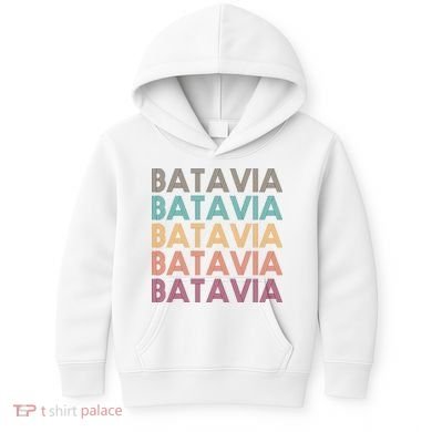 Batavia New York Retro Kids Hoodie