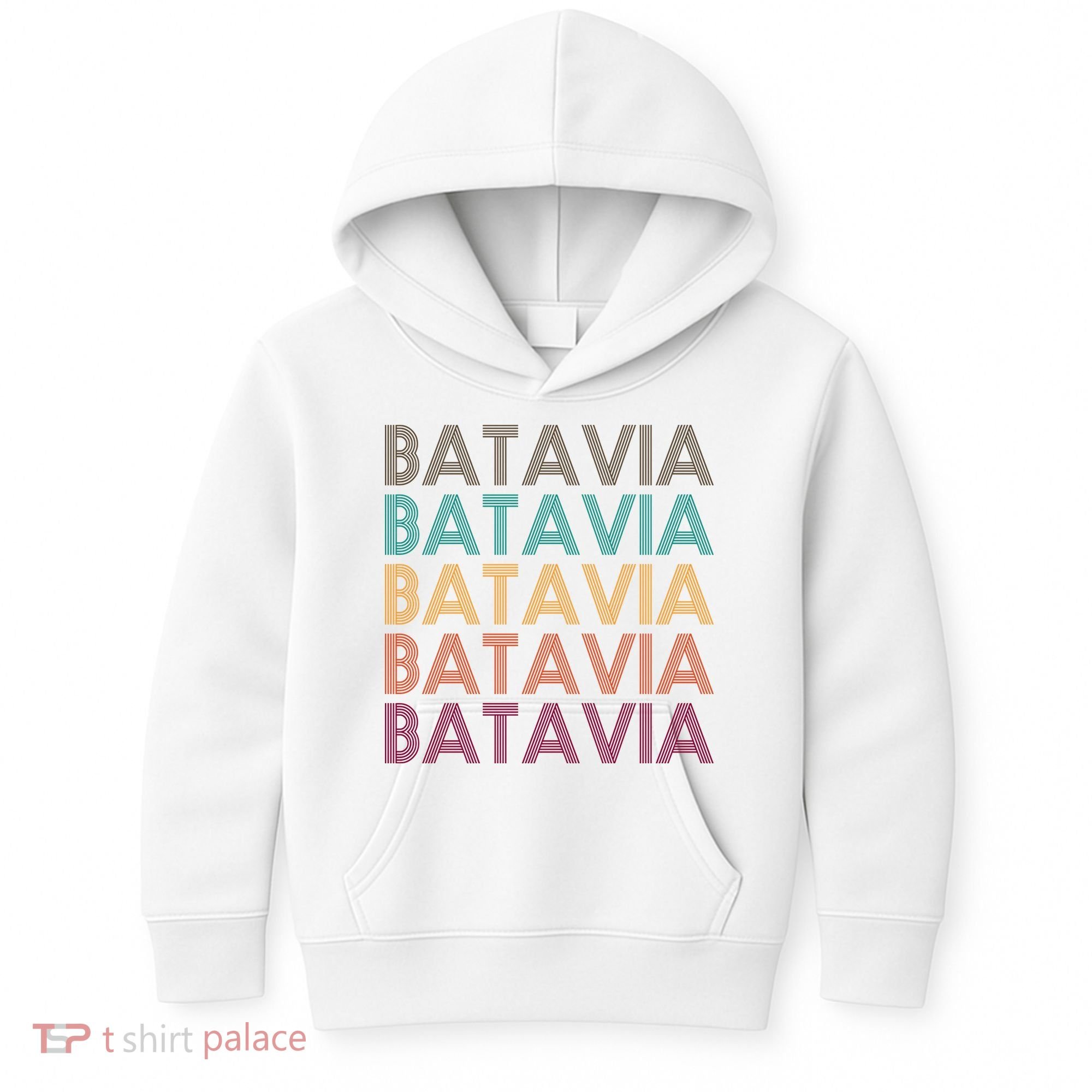 Batavia New York Retro Kids Hoodie