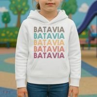Batavia New York Retro Kids Hoodie thumb 3