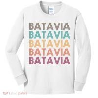 Batavia New York Retro Kids Long Sleeve Shirt thumb 0