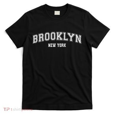 Brooklyn New York Brooklyn Black Cotton Polyester Colla T-Shirt