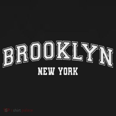 Brooklyn New York Brooklyn Black Cotton Polyester Colla Sweatshirt Cinch Pack Bag