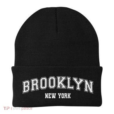 Brooklyn New York Brooklyn Black Cotton Polyester Colla Beanie