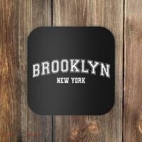 Brooklyn New York Brooklyn Black Cotton Polyester Colla Coaster thumb 0