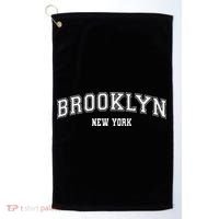 Brooklyn New York Brooklyn Black Cotton Polyester Colla Golf Towel thumb 0