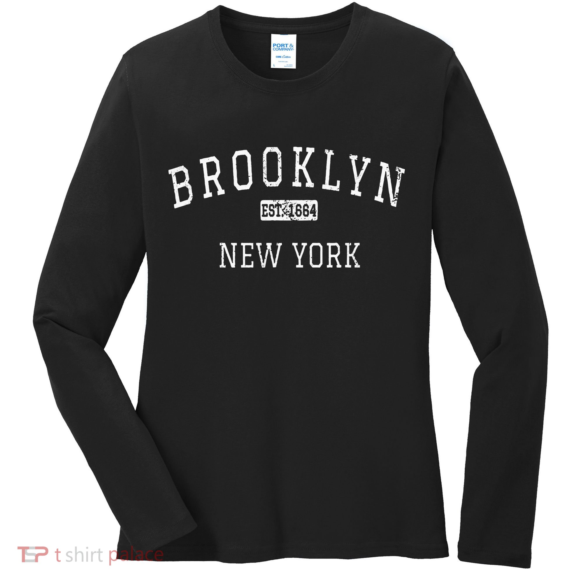 Brooklyn New York NY Vintage Women's Long Sleeve Shirt