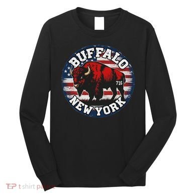 Buffalo New York 716 Area Code Bison Wny Bflo Pride Long Sleeve Shirt