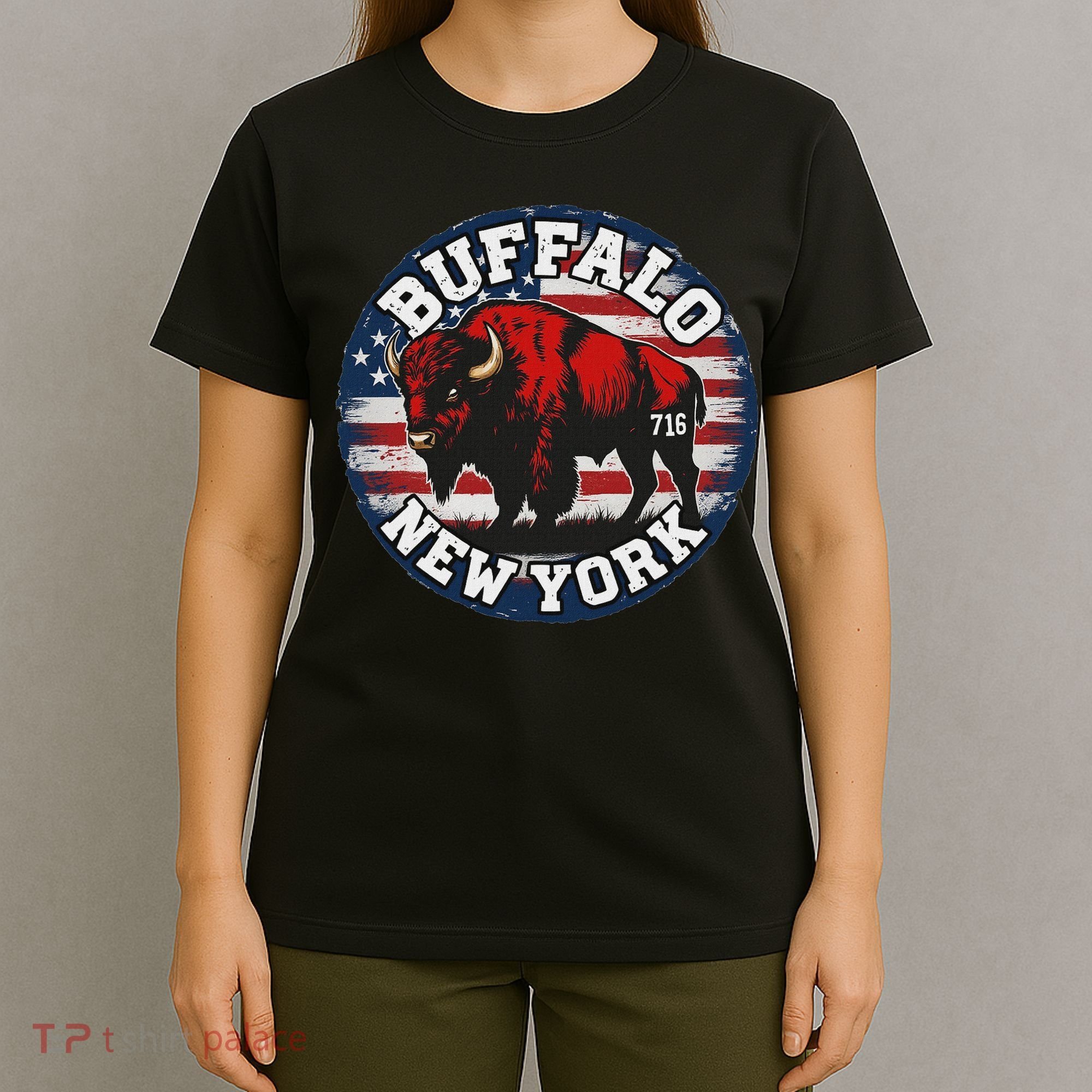 Buffalo New York 716 Area Code Bison Wny Bflo Pride T-Shirt