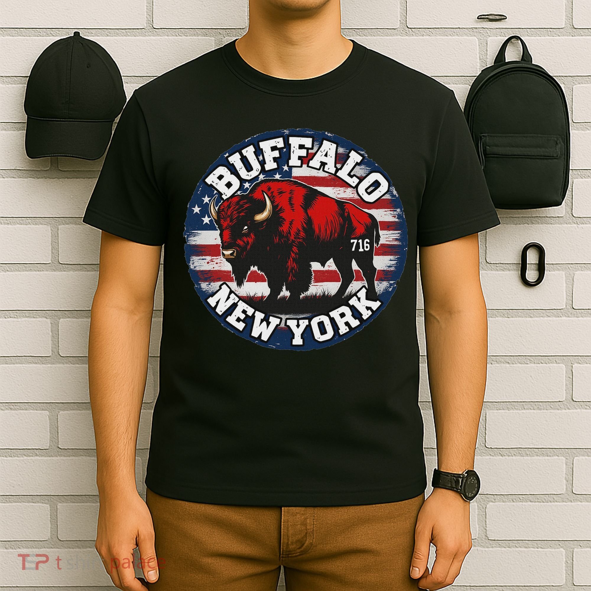 Buffalo New York 716 Area Code Bison Wny Bflo Pride T-Shirt