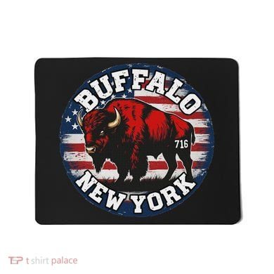 Buffalo New York 716 Area Code Bison Wny Bflo Pride Mousepad