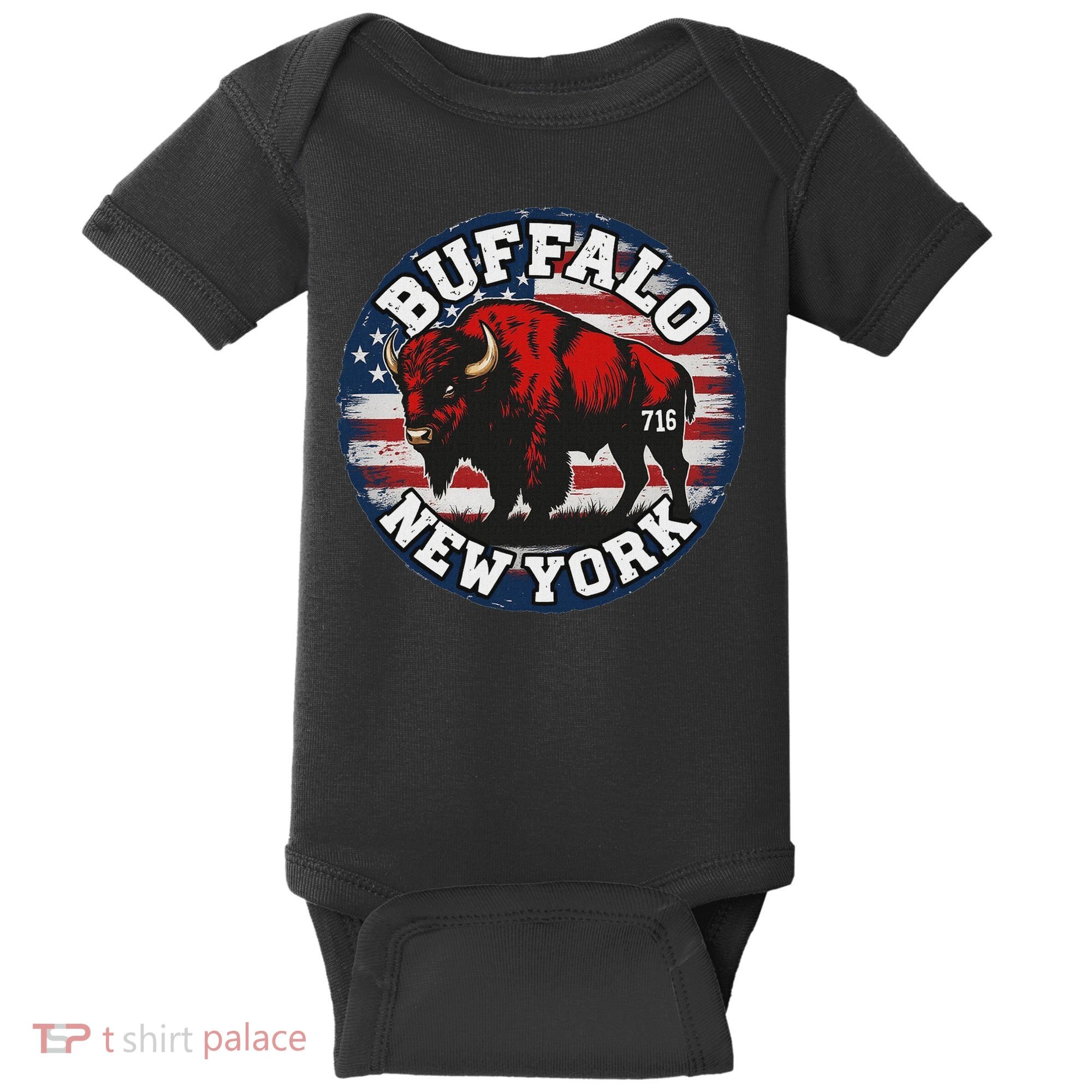 Buffalo New York 716 Area Code Bison Wny Bflo Pride Baby Bodysuit