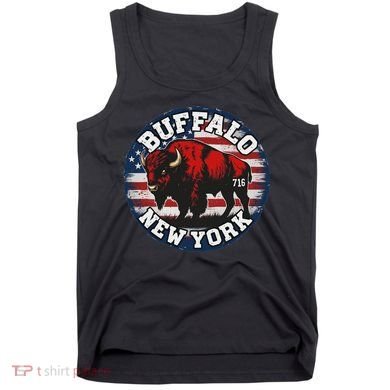 Buffalo New York 716 Area Code Bison Wny Bflo Pride Tank Top