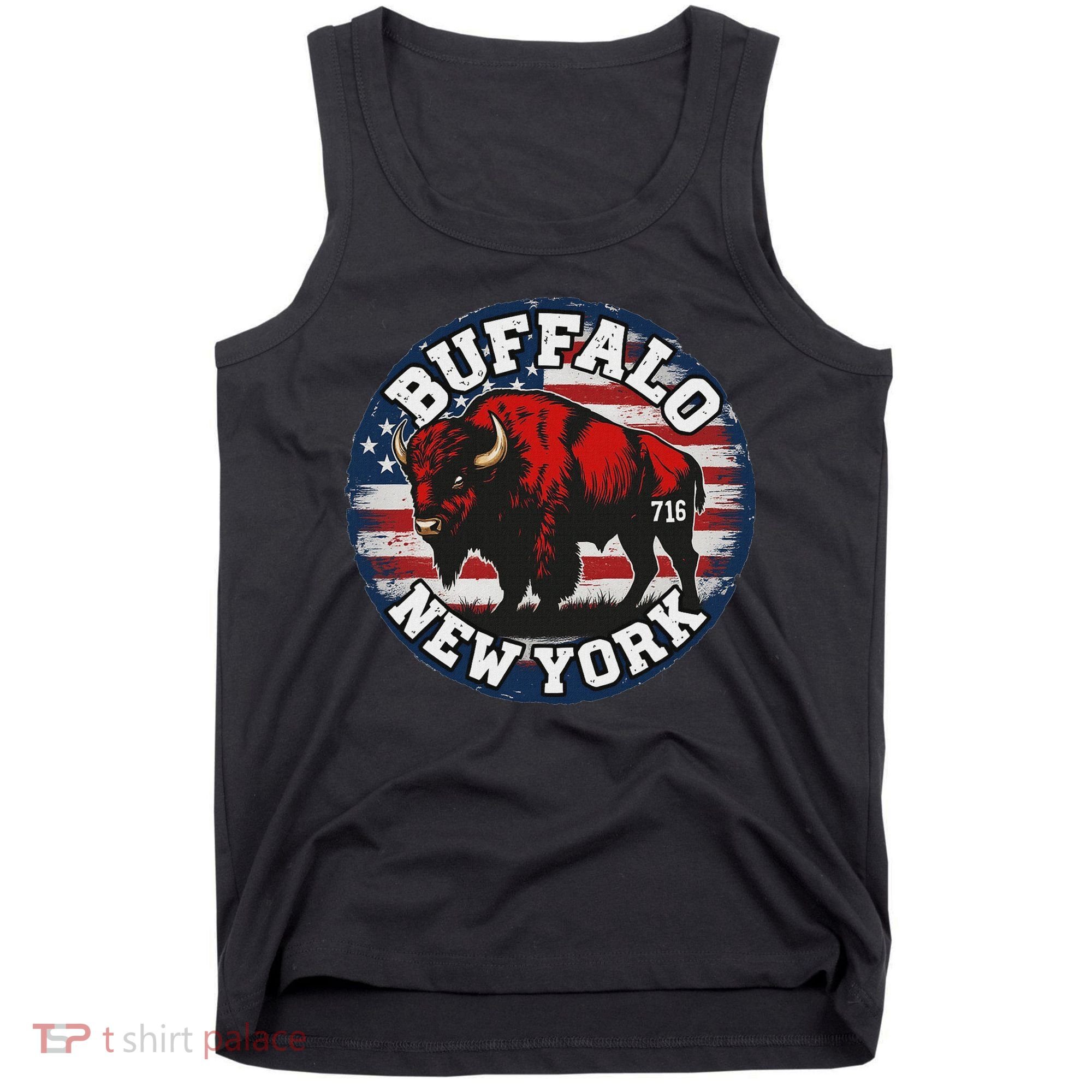 Buffalo New York 716 Area Code Bison Wny Bflo Pride Tank Top