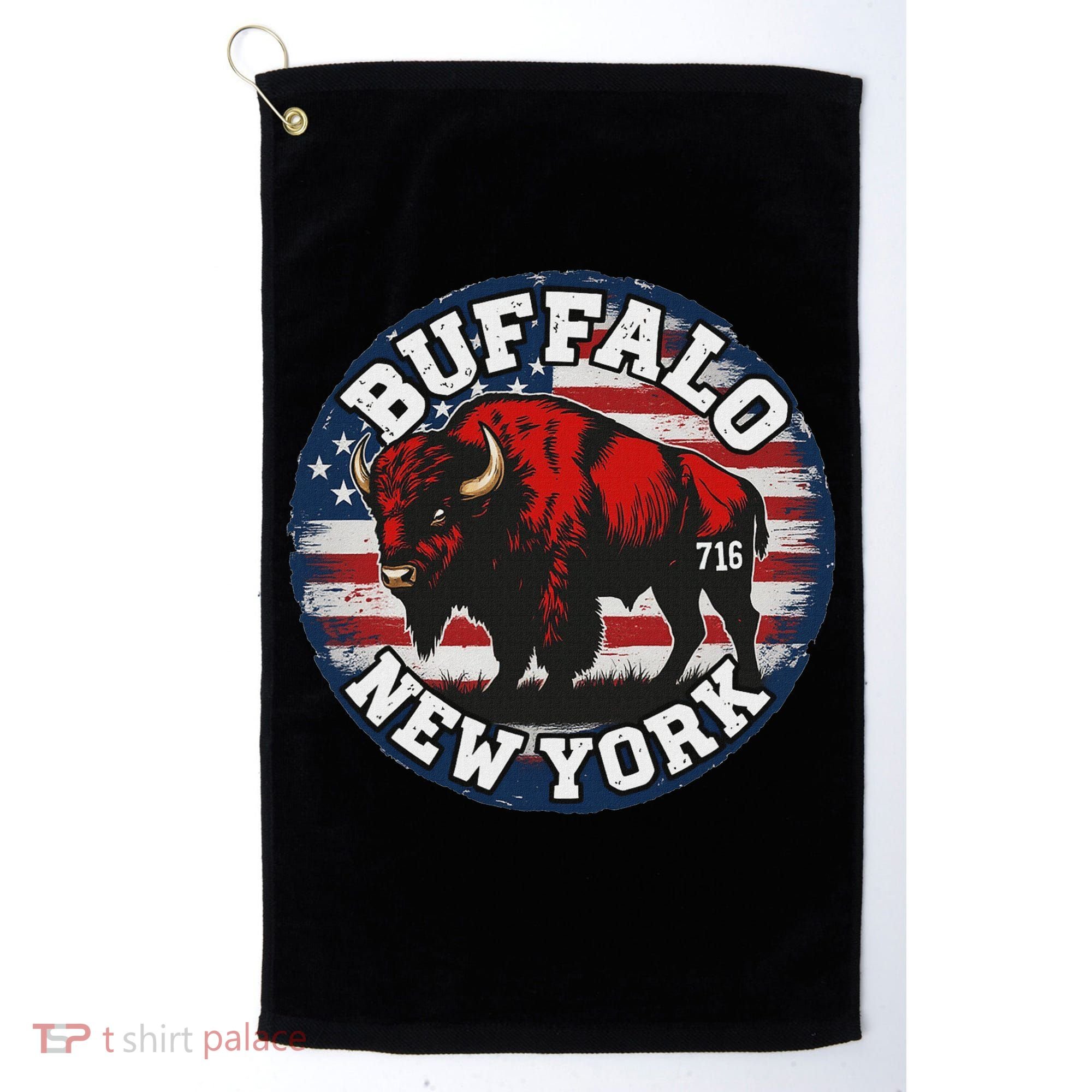 Buffalo New York 716 Area Code Bison Wny Bflo Pride Golf Towel