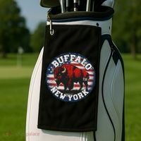 Buffalo New York 716 Area Code Bison Wny Bflo Pride Golf Towel thumb 2