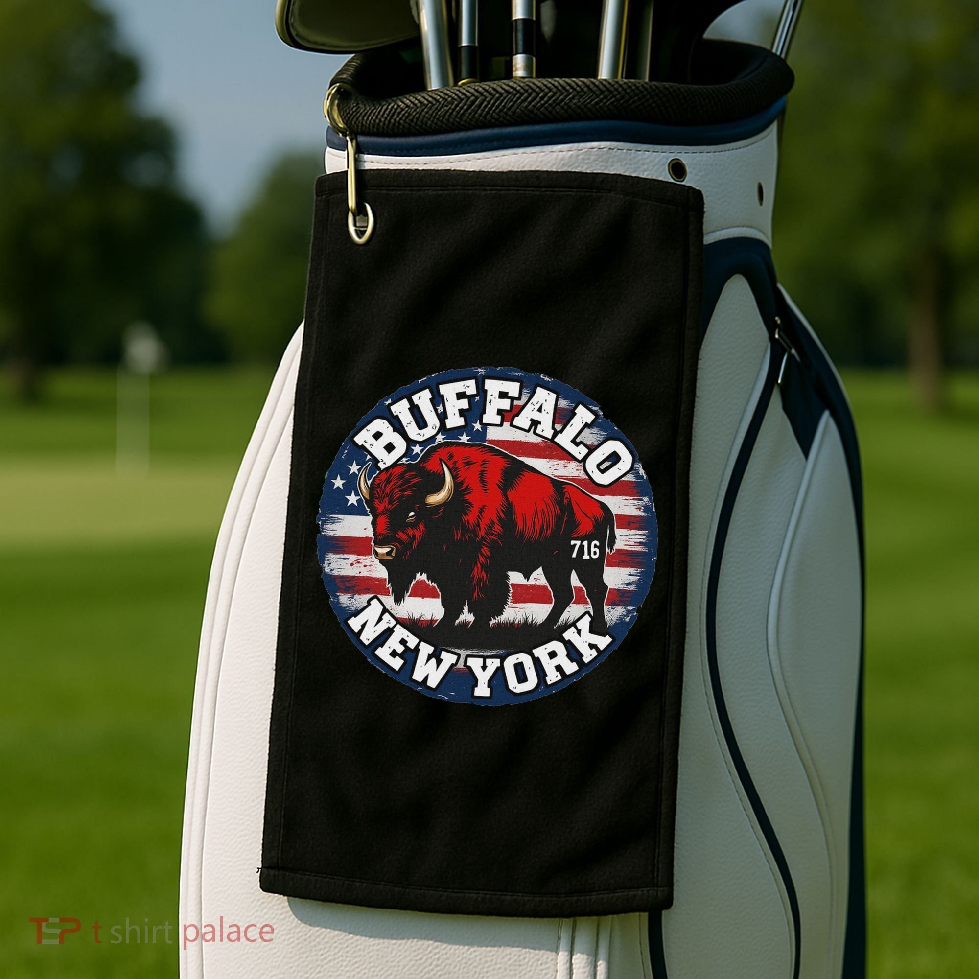 Buffalo New York 716 Area Code Bison Wny Bflo Pride Golf Towel