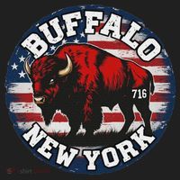 Buffalo New York 716 Area Code Bison Wny Bflo Pride Golf Towel thumb 3