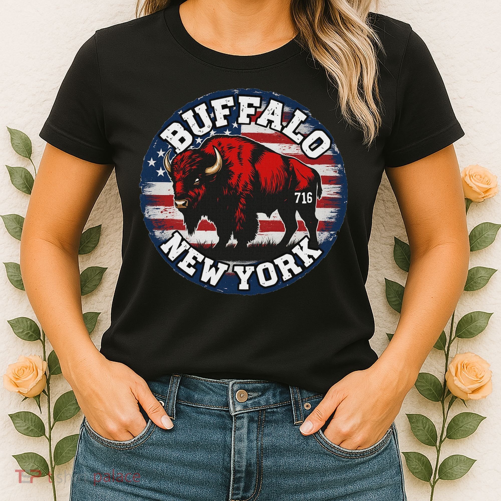 Buffalo New York 716 Area Code Bison Wny Bflo Pride Women's T-Shirt