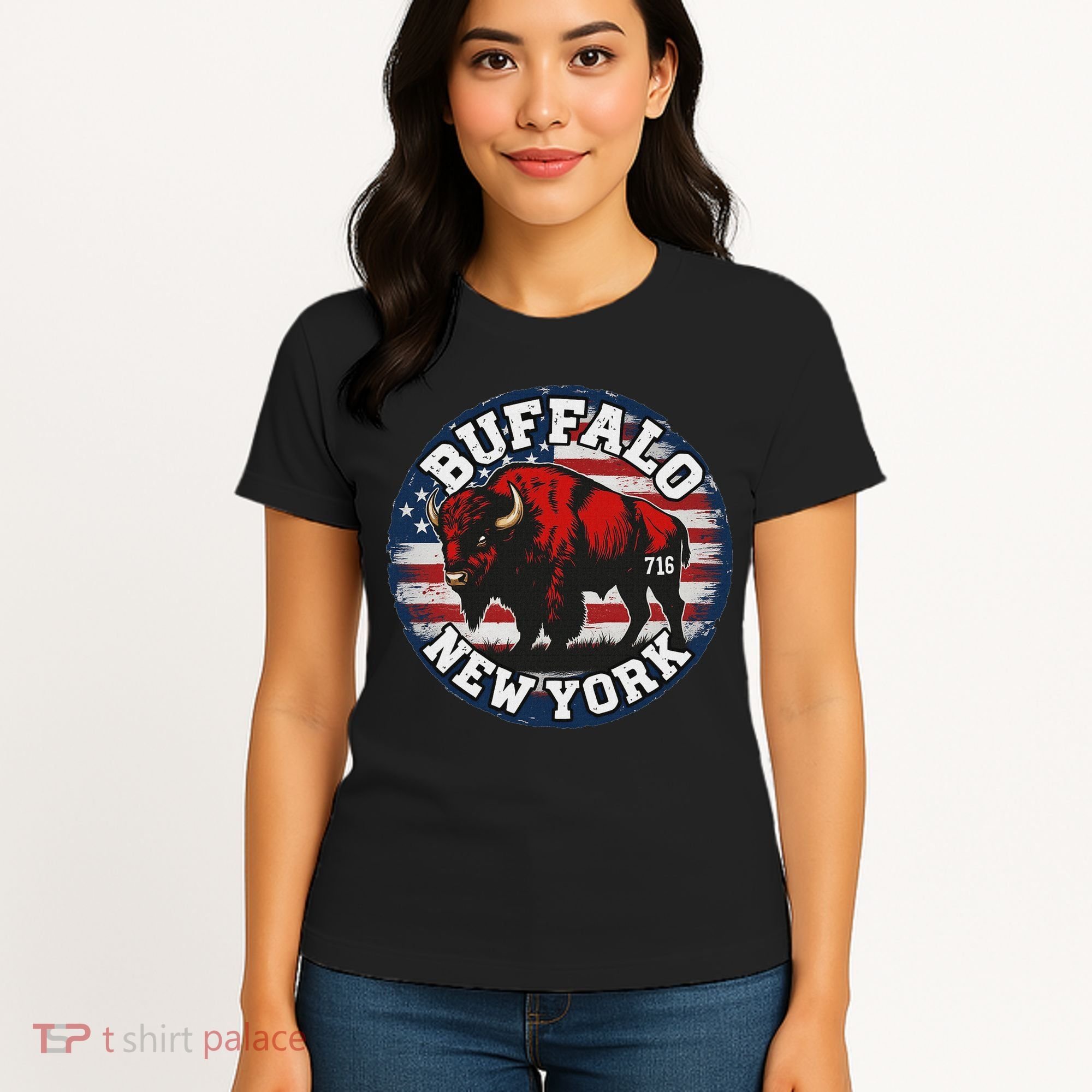 Buffalo New York 716 Area Code Bison Wny Bflo Pride Women's T-Shirt