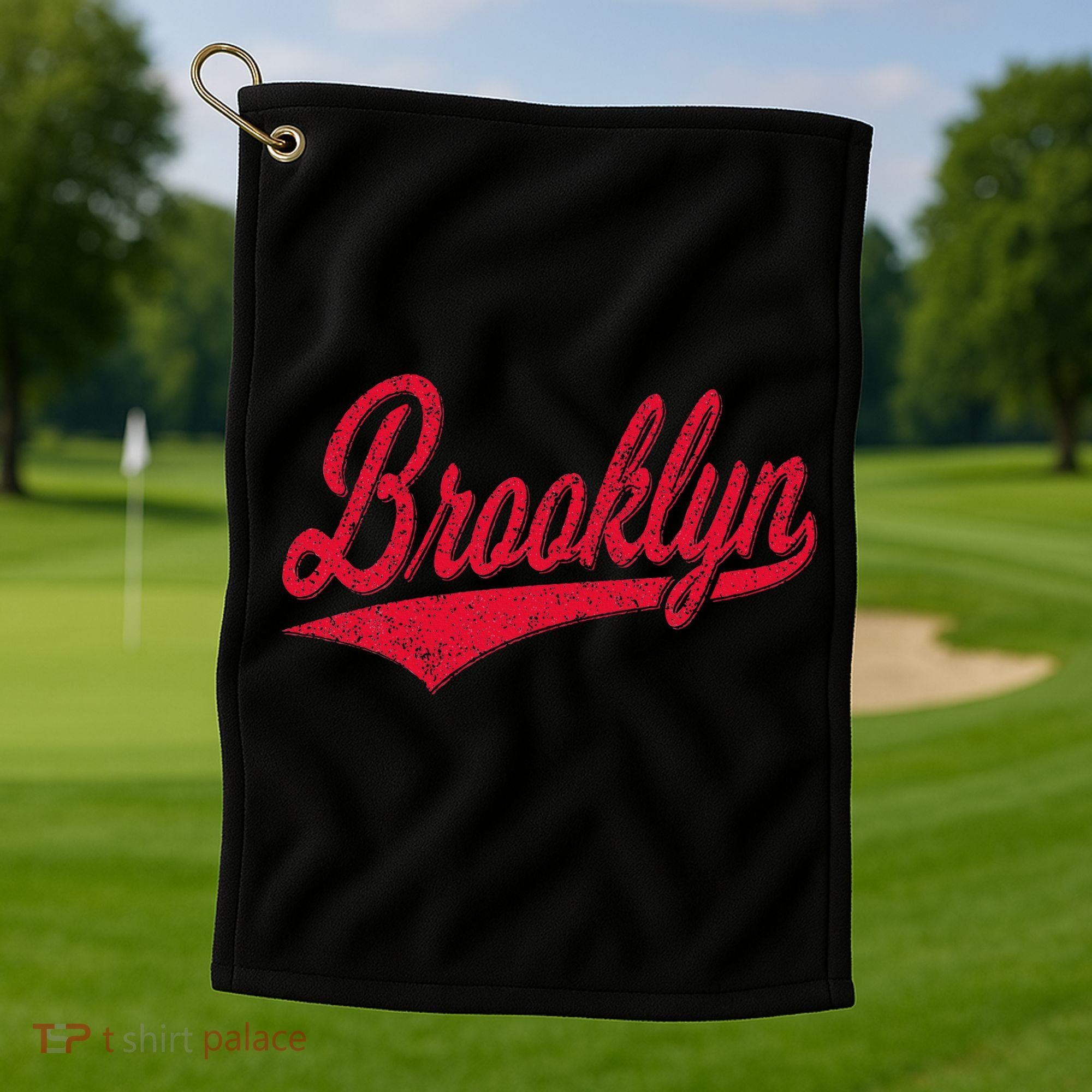 Brooklyn New York Ny Varsity Script Classic Sport Jersey Golf Towel