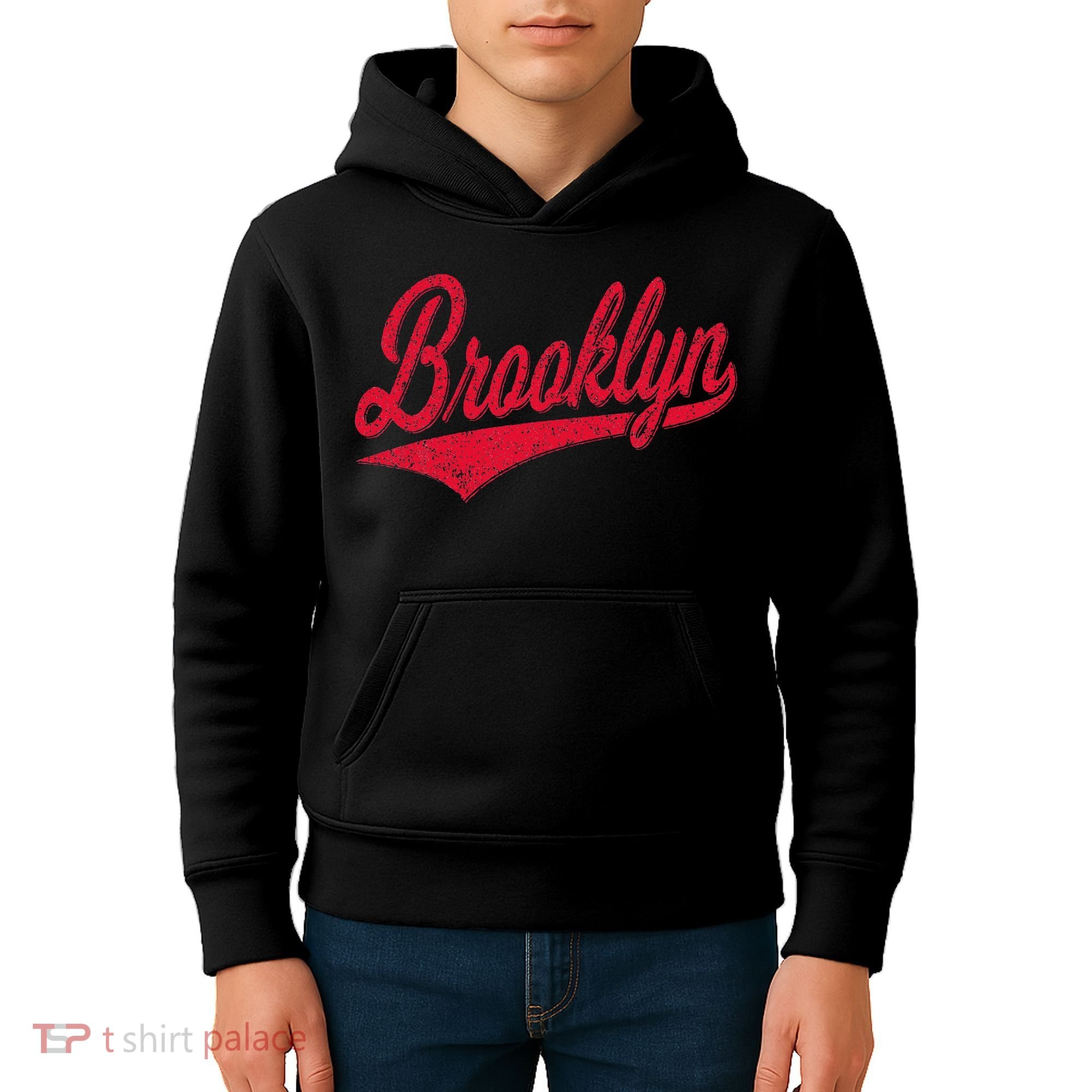 Brooklyn New York Ny Varsity Script Classic Sport Jersey Kids Hoodie